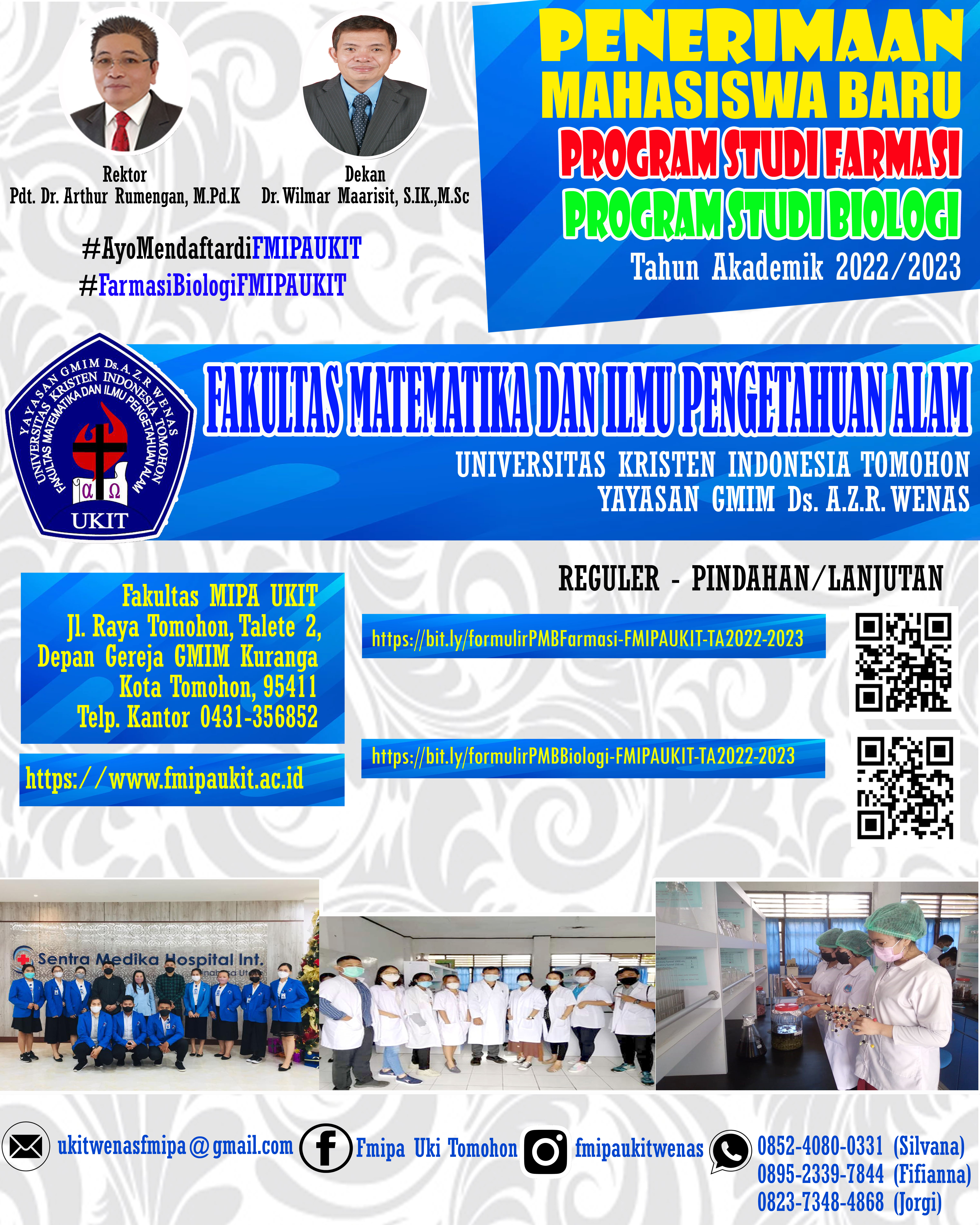 PENERIMAAN MAHASISWA BARU FAKULTAS MATEMATIKA DAN ILMU PENGETAHUAN ALAM UKIT T.A. 2022/2023